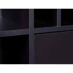 Cantinetta Credenza nera in rovere Porta Bottiglie 76,8x33x124,4 cm