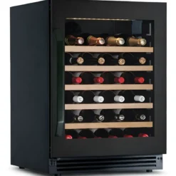 Cantinetta Vino a Incasso 52 Bottiglie Nero Ventilata Classe G Maniglia