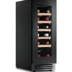 Cantinetta Vino a Incasso 18 Bottiglie Nero Ventilata Classe G Acciaio