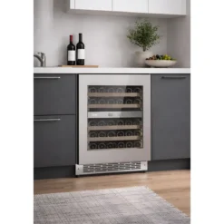 Cantinetta Vino a Incasso 36 Bottiglie Ventilata Classe F Inox LED