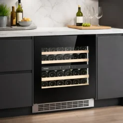 Cantinetta Vino Incasso 24 Bottiglie Ventilata Apertura Push Pull Nero
