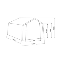 Capanno Gazebo 180x180 Rimessa Attrezzi Giardino Arredo Impermeabile Capannone