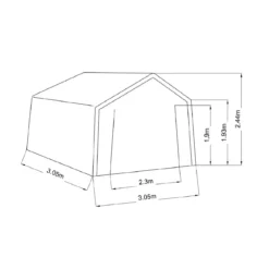 Capanno Gazebo 3x3 Rimessa per Attrezzi Giardino Arredo Impermeabile Capannone
