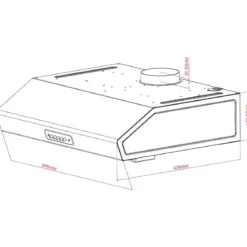 Cappa 60 cm Sottopensile per Cucina Aspiratore Potente Samet in Acciaio