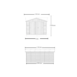 Carport Box Auto 3x5.2 in Legno 16 mm Moto Garage Casetta Ricovero per Attrezzi