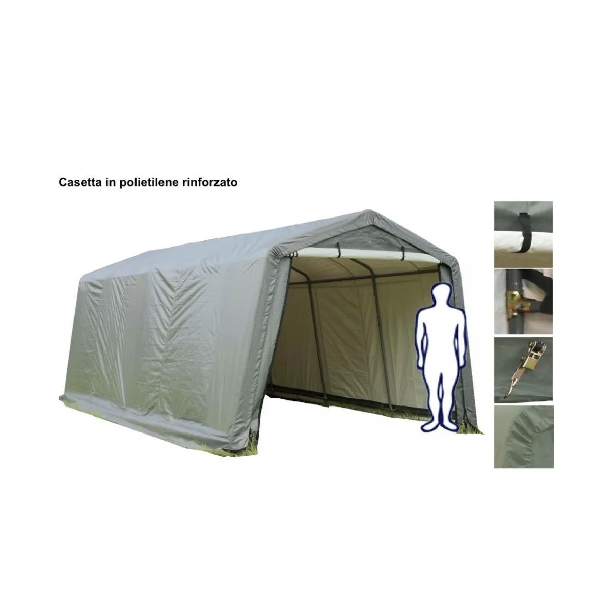 Carport Capanno Gazebo 3x6 Garage Rimessa per Attrezzi Posto Auto Impermeabile