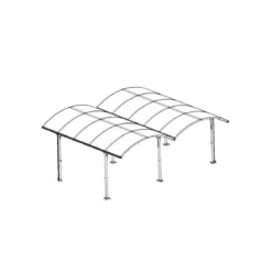 Carport in Alluminio 6x5 metri Policarbonato Gazebo Posto Auto Capanno Tettoia