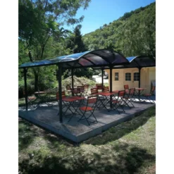 Carport in Alluminio 6x5 metri Policarbonato Gazebo Posto Auto Capanno Tettoia