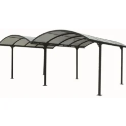 Carport in Alluminio 6x5 metri Policarbonato Gazebo Posto Auto Capanno Tettoia