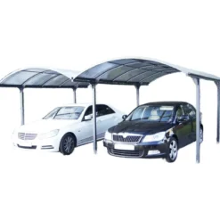 Carport in Alluminio 6x5 metri Policarbonato Gazebo Posto Auto Capanno Tettoia