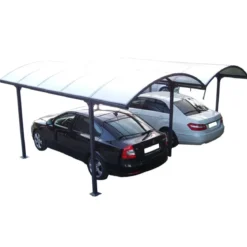 Carport in Alluminio 6x5 metri Policarbonato Gazebo Posto Auto Capanno Tettoia