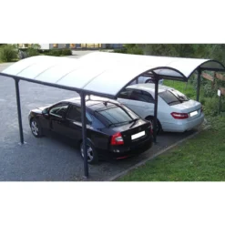 Carport in Alluminio 6x5 metri Policarbonato Gazebo Posto Auto Capanno Tettoia