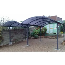 Carport in Alluminio 6x5 metri Policarbonato Gazebo Posto Auto Capanno Tettoia