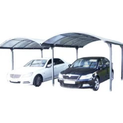 Carport in Alluminio 6x5 metri Policarbonato Gazebo Posto Auto Capanno Tettoia