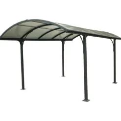 Carport in Alluminio 3x4.8 metri Policarbonato Gazebo Posto Auto Capanno Tettoia
