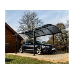 Carport in Alluminio 3x4.8 metri Policarbonato Gazebo Posto Auto Capanno Tettoia