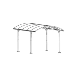 Carport in Alluminio 3x4.8 metri Policarbonato Gazebo Posto Auto Capanno Tettoia