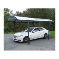 Carport in Alluminio 3x4.8 metri Policarbonato Gazebo Posto Auto Capanno Tettoia