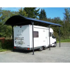 Carport in Alluminio 3.6x7.6 mt Policarbonato Posto Auto Tettoia Camper Furgoni