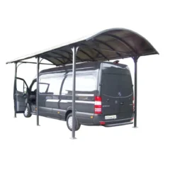 Carport in Alluminio 3.6x7.6 mt Policarbonato Posto Auto Tettoia Camper Furgoni