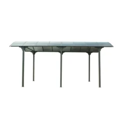 Carport in Alluminio 3.6x7.6 mt Policarbonato Posto Auto Tettoia Camper Furgoni