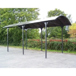 Carport in Alluminio 3.6x7.6 mt Policarbonato Posto Auto Tettoia Camper Furgoni