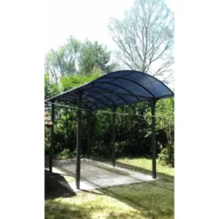 Carport in Alluminio 3.6x7.6 mt Policarbonato Posto Auto Tettoia Camper Furgoni
