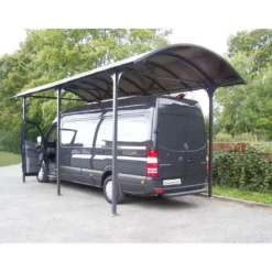 Carport in Alluminio 3.6x7.6 mt Policarbonato Posto Auto Tettoia Camper Furgoni