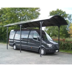 Carport in Alluminio 3.6x7.6 mt Policarbonato Posto Auto Tettoia Camper Furgoni