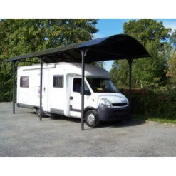 Carport in Alluminio 3.6x7.6 mt Policarbonato Posto Auto Tettoia Camper Furgoni