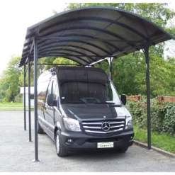 Carport in Alluminio 3.6x7.6 mt Policarbonato Posto Auto Tettoia Camper Furgoni