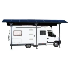 Carport in Alluminio 3.6x7.6 mt Policarbonato Posto Auto Tettoia Camper Furgoni