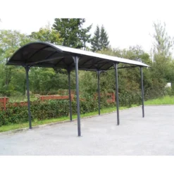 Carport in Alluminio 3.6x7.6 mt Policarbonato Posto Auto Tettoia Camper Furgoni
