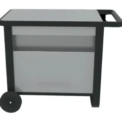 Carrello Barbecue Acciaio Pieghevole 120x63x73 cm Compatibile Ruote