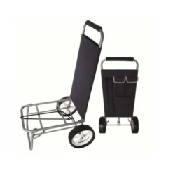 Carrello Blu Pieghevole Portatutto in Tessuto da Spesa Portapacchi 35 Kg