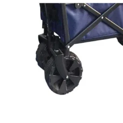 Carrello Blu Tessuto Portatutto 4 Ruote Carretto da Giardino Spesa 80 Kg