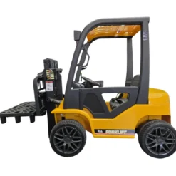 Carrello Elevatore Elettrico per Bambini 12V Giallo con Forche Mobili