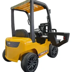 Carrello Elevatore Elettrico per Bambini 12V Giallo con Forche Mobili