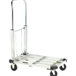 Carrello Estensibile Pieghevole Porta Pacchi 4 Ruote 150 Kg Alluminio