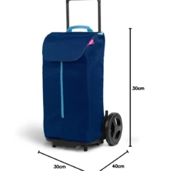 Carrello per Spesa con Sacca da 50 lt Estraibile Carrellino Trasporto
