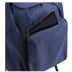 Carrello per Spesa Pieghevole Carrellino con Ruote Impermeabile Blu