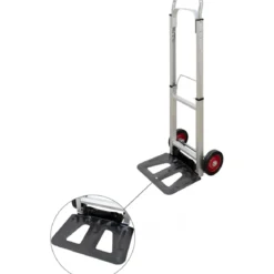 Carrello Pieghevole Portapacchi in Alluminio 37x40x110 cm Max 90kg