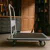 Carrello Portatutto Pieghevole in Acciaio Pianale Antiscivolo 300kg
