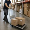 Carrello Portatutto Pieghevole in Acciaio con Pedana Portata 150kg