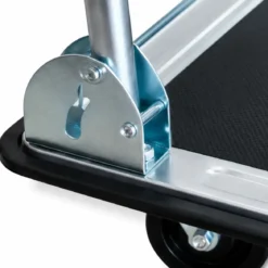 Carrello Portatutto Pieghevole in Acciaio con Pedana Portata 150kg