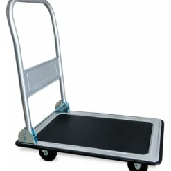 Carrello Portatutto Pieghevole in Acciaio con Pedana Portata 150kg
