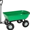 Carrello Portatutto 4 ruote Sterzanti Ribaltabile Carretto da Giardino Rimorchio