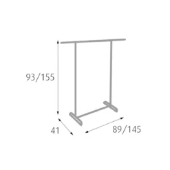 Carrello Stender Appendiabiti Estensibile Porta Abiti Grucce Stand Attaccapanni