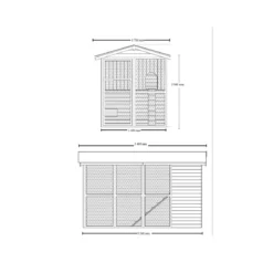 Casa Pollaio in Legno 8 12 Polli per Galline Ovaiole Prefabbricato Recinto