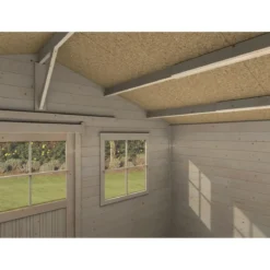 Casa Tettoia Block House 580x300 Legno 28 mm Giardino Parcheggio Auto Moto Bici